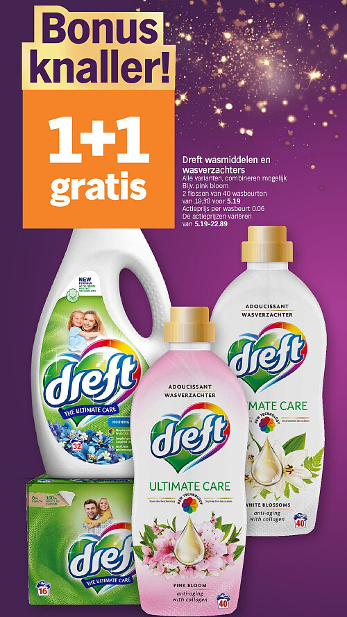 Dreft wasmiddelen en wasverzachters