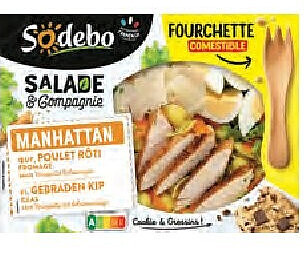 Sodebo Salade kip/kaas - 320g