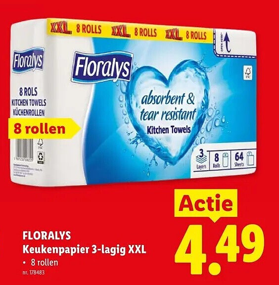 FLORALYS Keukenpapier 3-lagig XXL
