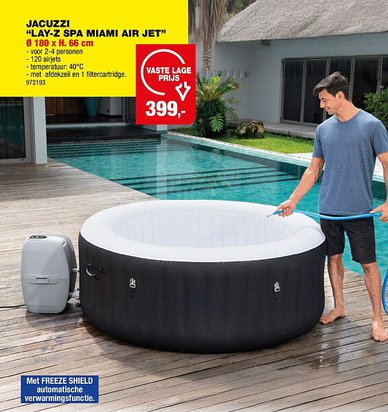 Bestway Lay-Z-Spa Miami AirJet jacuzzi 180x66 cm 2-4 personen