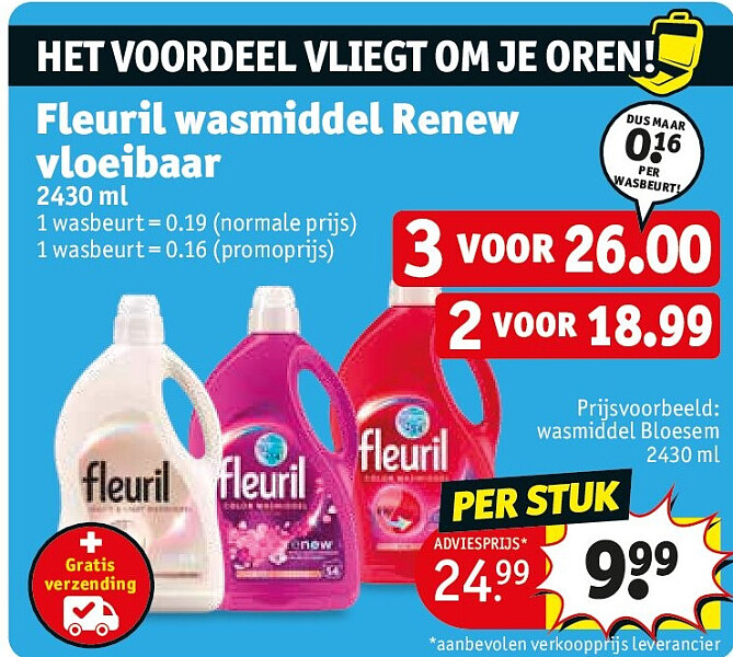 Fleuril wasmiddel Renew vloeibaar