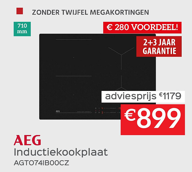 Inductiekookplaat AGTO74IB00CZ