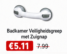 Badkamer Veiligheidsgreep met Zuignap