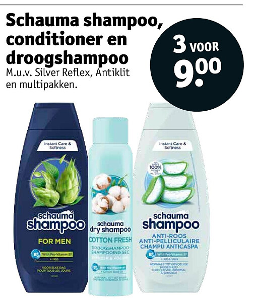 Schauma shampoo, conditioner en droogshampoo