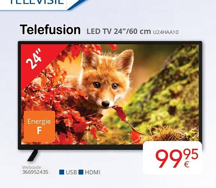 Telefusion LED TV 24’’/60 cm U24HAA10