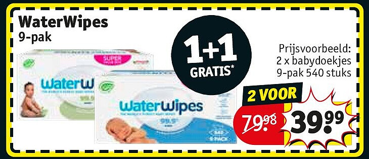 2 x babydoekjes 9-pak 540 stuks