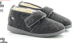 Pantoffel met velcrosluiting, Thermolactyl