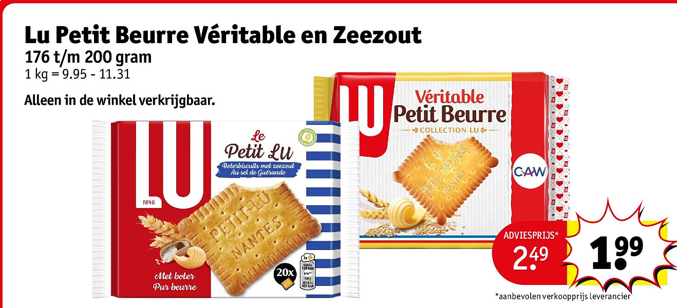 Lu Petit Beurre Véritable en Zeezout
