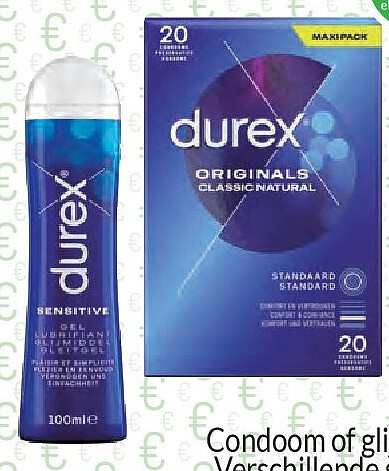 Durex condoom of glijmiddel
