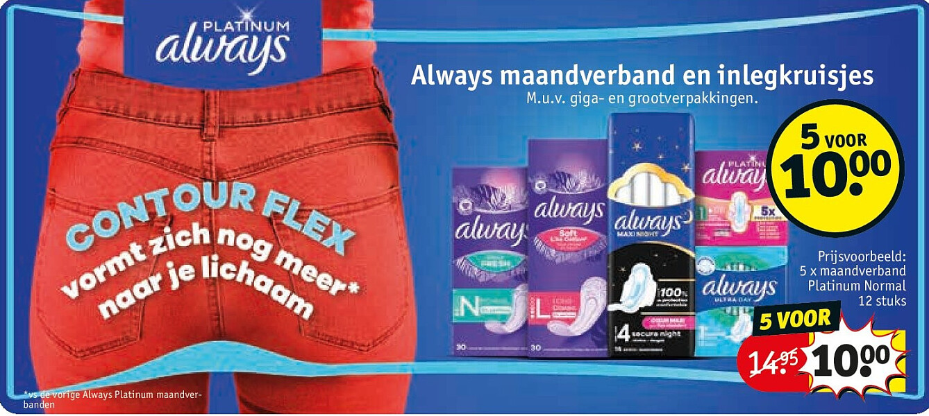5 x maandverband Platinum Normal 12 stuks