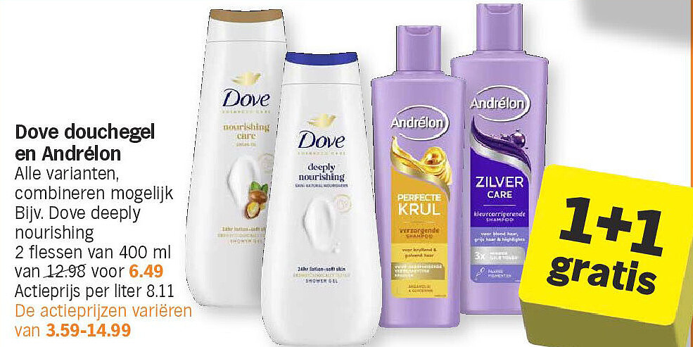 Dove douchegel en Andrélon