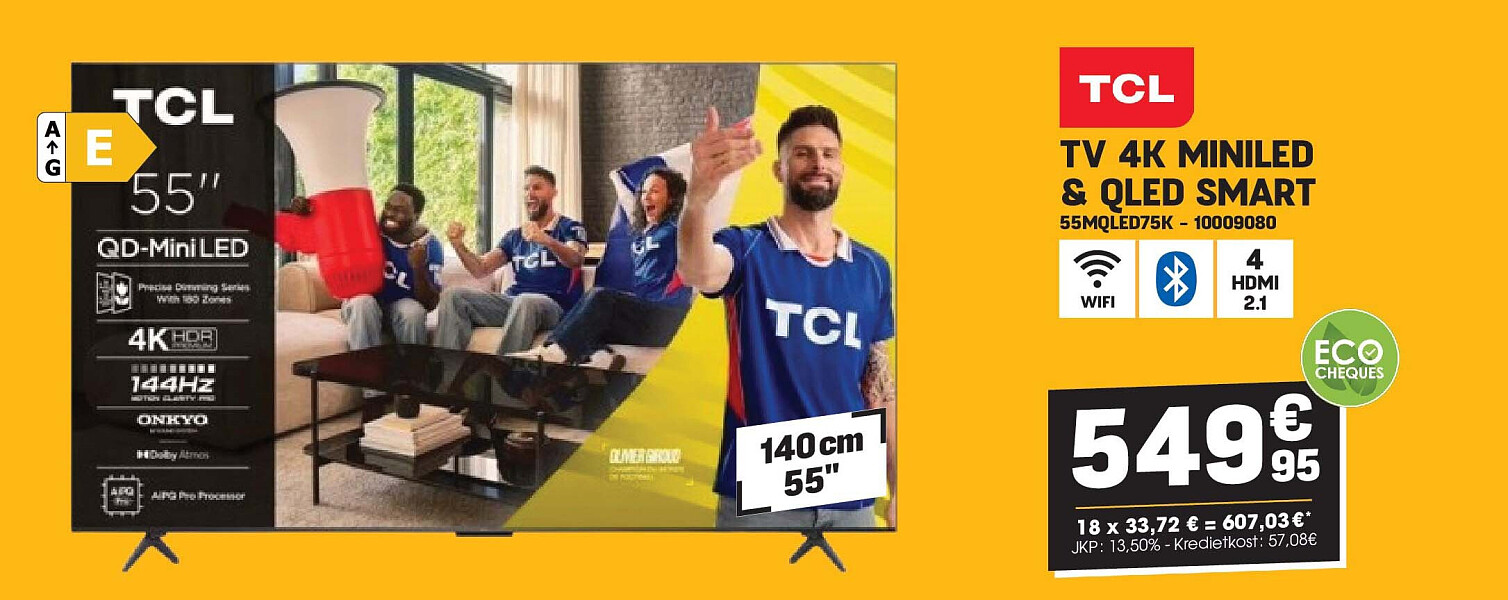 TV 4K MINILED & QLED SMART 55MQLED75K