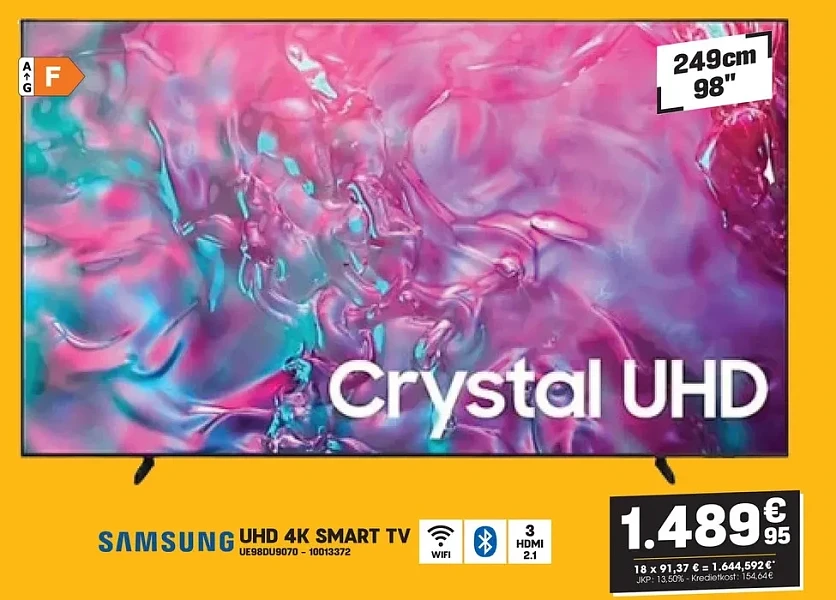 Samsung UHD 4K SMART TV UE98DU9070