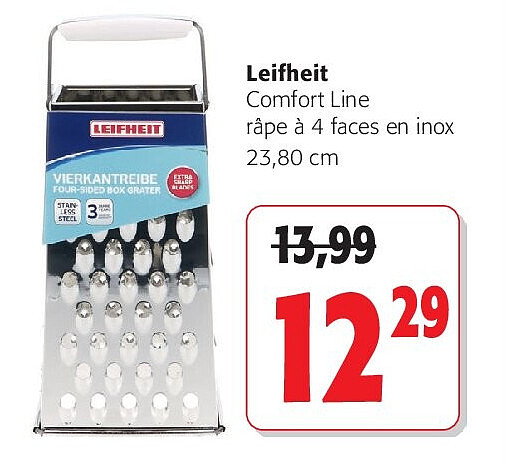 Leifheit Comfort Line râpe à 4 faces en inox 23,80 cm