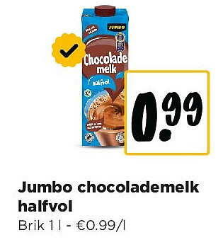 Jumbo chocolademelk halfvol