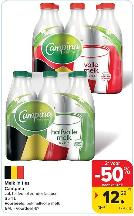 Melk in fl es Campina