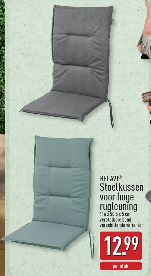 Stoelkussen voor hoge rugleuning