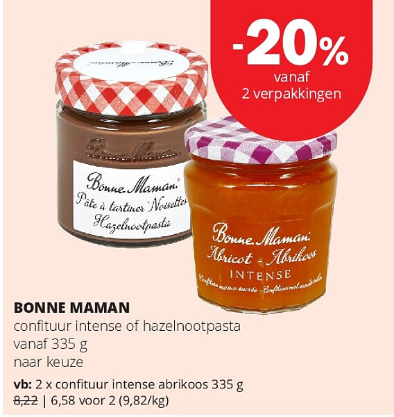 BONNE MAMAN confituur intense abrikoos 335 g