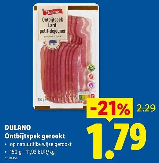 Ontbijtspek gerookt