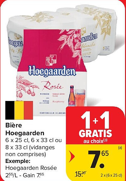 Bière Hoegaarden 2 x (6 x 25 cl)