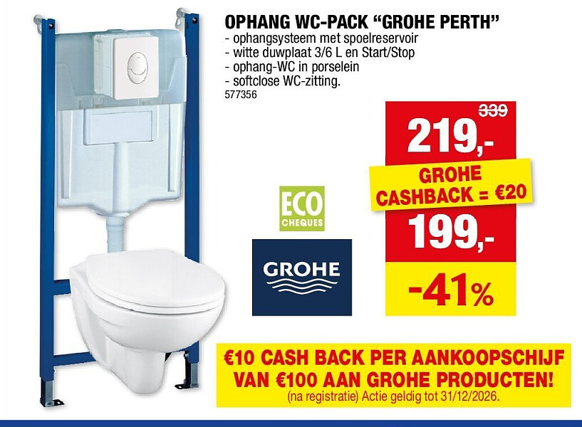 OPHANG WC-PACK “GROHE PERTH”
