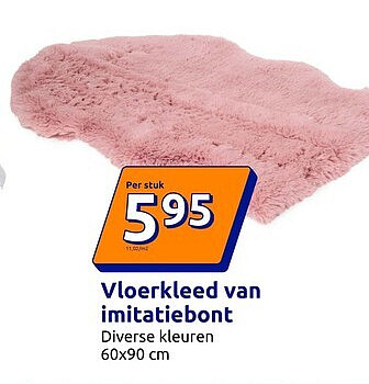 Vloerkleed van imitatiebont