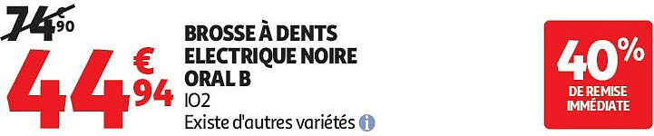Brosse à dents électrique noire Oral-B iO2