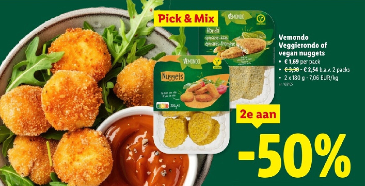 Veggierondo of vegan nuggets