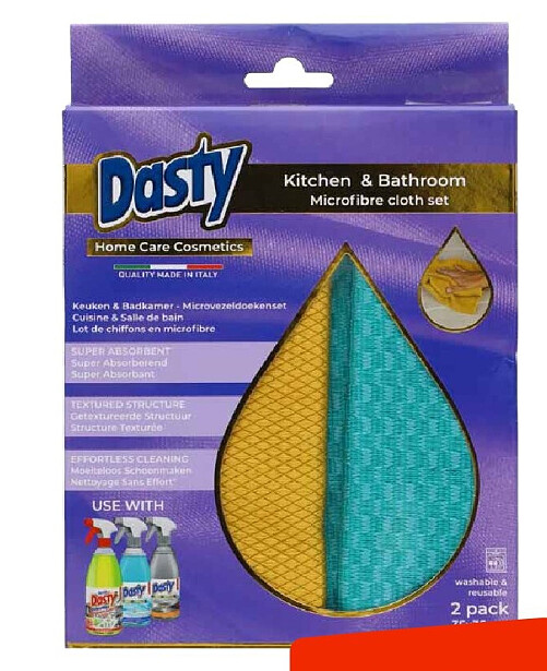 Dasty microvezeldoekenset - 2 stuks