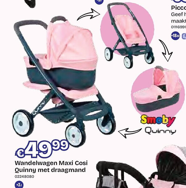 Wandelwagen Maxi Cosi Quinny met draagmand