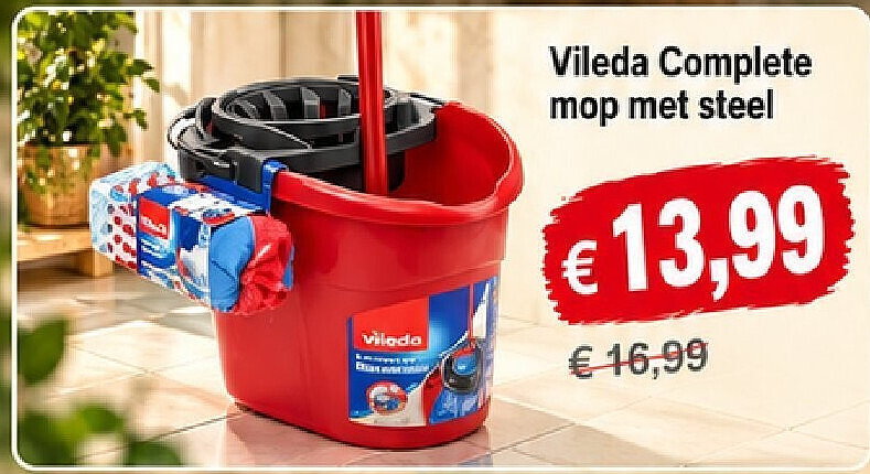 Vileda Complete mop met steel