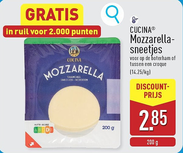 Mozzarella­ sneetjes