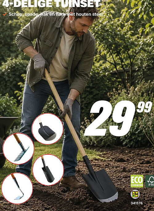 4-delige tuinset