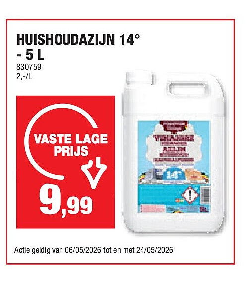 HUISHOUDAZIJN 14° - 5 L