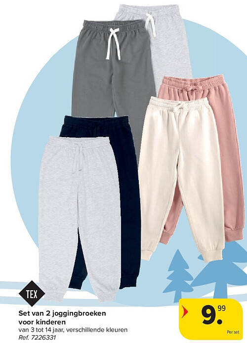 Set van 2 joggingbroeken voor kinderen