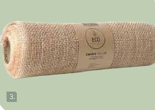 Zwartz juten tafelloper naturel