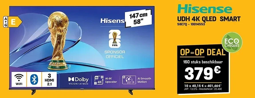Hisense UDH 4K QLED SMART 58E7Q