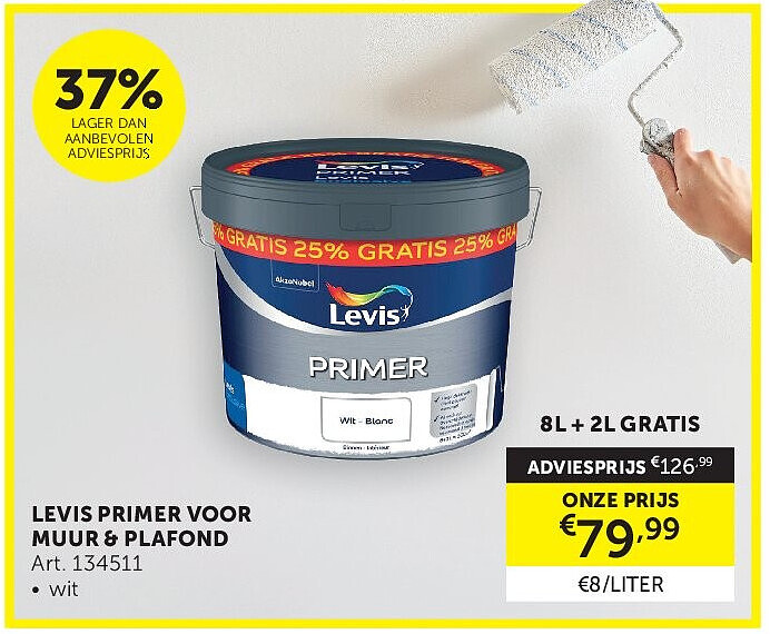 LEVIS PRIMER VOOR MUUR & PLAFOND