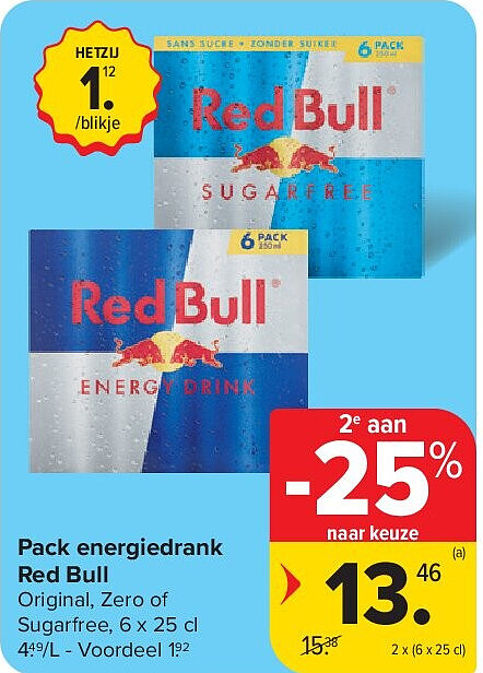 Pack energiedrank Red Bull