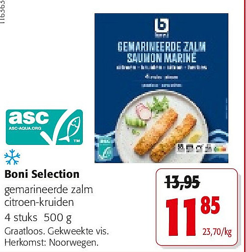 Boni Selection gemarineerde zalm citroen-kruiden 4 stuks 500 g