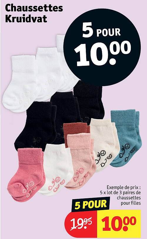 Chaussettes Kruidvat 5 POUR