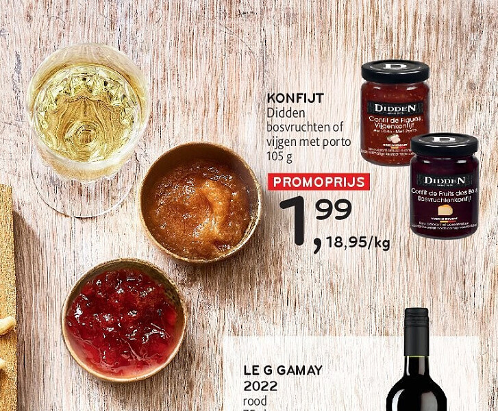 KONFIJT Didden bosvruchten of vijgen met porto 105 g