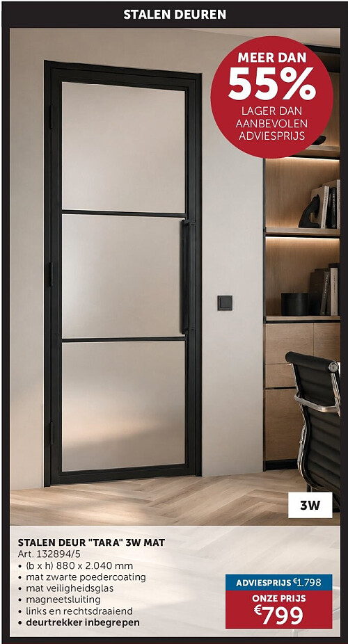STALEN DEUR "TARA" 3W MAT