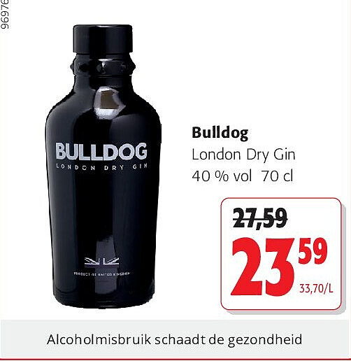 Bulldog London Dry Gin 40 % vol 70 cl