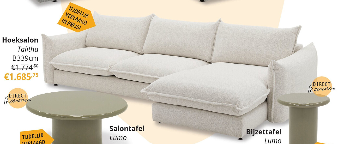 Hoeksalon Talitha B339cm