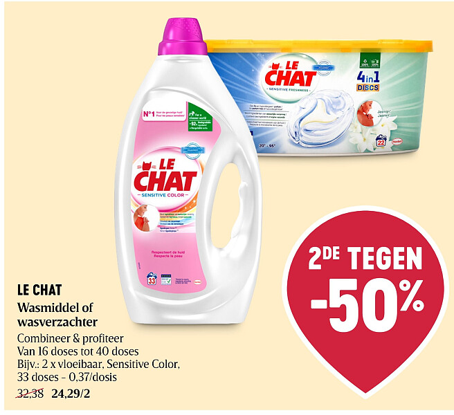 LE CHAT Wasmiddel of wasverzachter