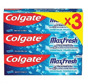 Dentifrice Max Fresh Colgate, lot de 3
