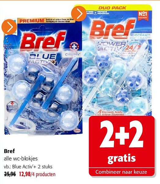 Bref Blue Activ’+ 2 stuks