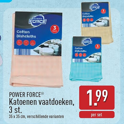 Katoenen vaatdoeken, 3st.