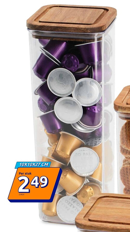 Voorraadpot 10X10X27 CM